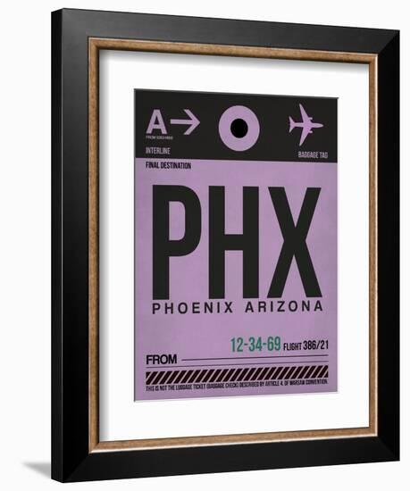 PHX Phoenix Luggage Tag 1-NaxArt-Framed Art Print