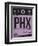 PHX Phoenix Luggage Tag 1-NaxArt-Framed Art Print