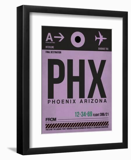 PHX Phoenix Luggage Tag 1-NaxArt-Framed Art Print