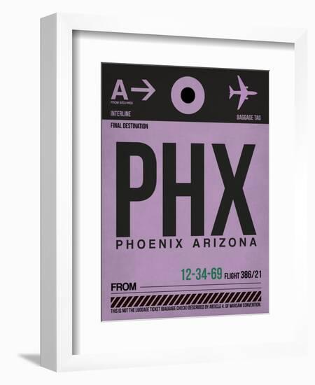 PHX Phoenix Luggage Tag 1-NaxArt-Framed Art Print