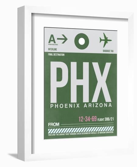 PHX Phoenix Luggage Tag 1-NaxArt-Framed Premium Giclee Print