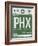 PHX Phoenix Luggage Tag 1-NaxArt-Framed Art Print