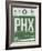 PHX Phoenix Luggage Tag 1-NaxArt-Framed Art Print