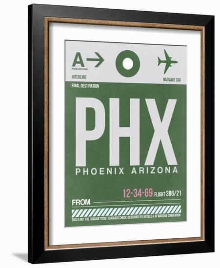 PHX Phoenix Luggage Tag 1-NaxArt-Framed Art Print