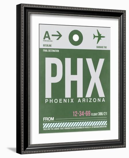 PHX Phoenix Luggage Tag 1-NaxArt-Framed Art Print