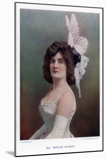 Phyllis Rankin, American Actress, 1901-W&d Downey-Mounted Giclee Print