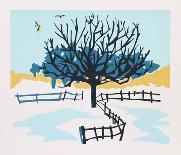 Snowy Fence-Phyllis Sussman-Framed Serigraph