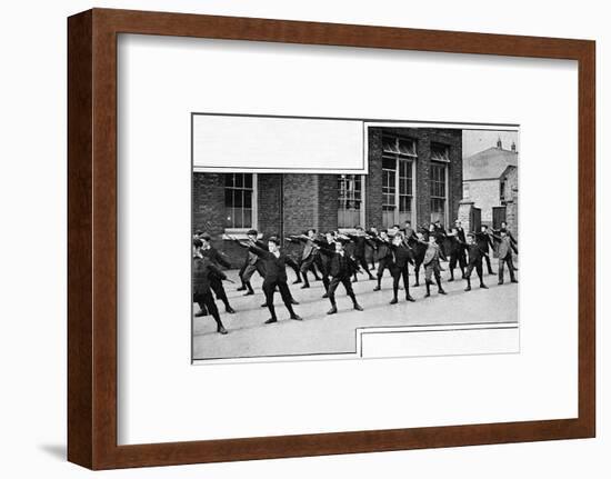 Physical drill at a London school, c1900 (1901)-Unknown-Framed Photographic Print