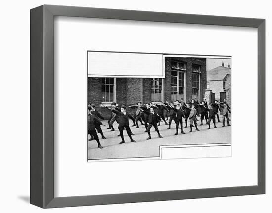 Physical drill at a London school, c1900 (1901)-Unknown-Framed Photographic Print