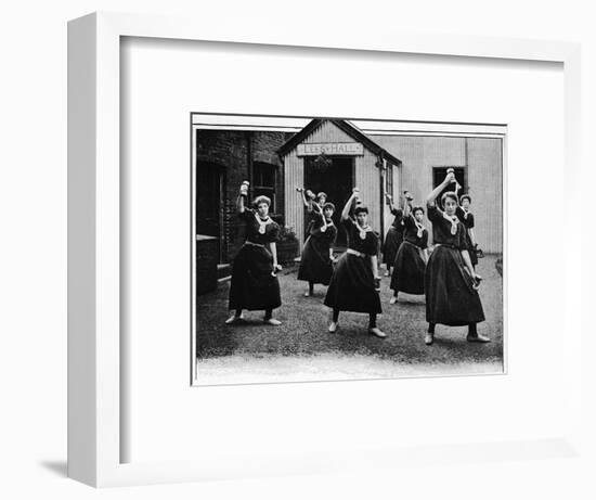 Physical drill at Canning Town Women's Settlement, London, c1901 (1901)-Unknown-Framed Photographic Print