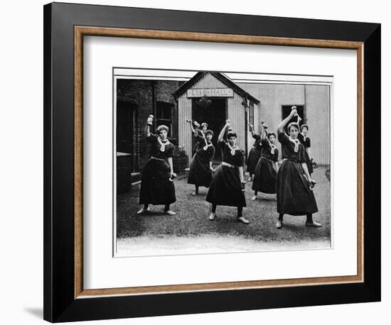 Physical drill at Canning Town Women's Settlement, London, c1901 (1901)-Unknown-Framed Photographic Print