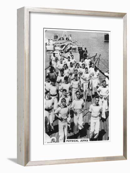 Physical Jerks, Exercise on Board HMS Devonshire, 1937-null-Framed Giclee Print