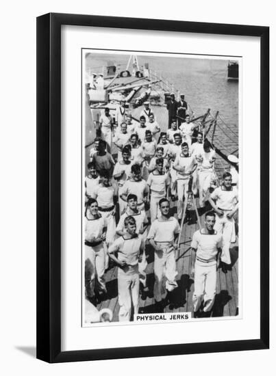 Physical Jerks, Exercise on Board HMS Devonshire, 1937-null-Framed Giclee Print