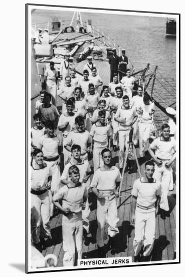 Physical Jerks, Exercise on Board HMS Devonshire, 1937-null-Mounted Giclee Print