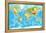 Physical Map of the World-Serban Bogdan-Framed Stretched Canvas