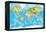 Physical Map of the World-Serban Bogdan-Framed Stretched Canvas