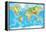 Physical Map of the World-Serban Bogdan-Framed Stretched Canvas