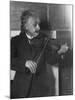 Physicist Albert Einstein Photographed by E. O. Hoppe Playing Violin-Emil Otto Hoppé-Mounted Premium Photographic Print