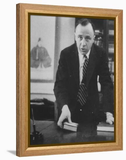 Physicist John A. Wheeler Attending a Meeting-Lisa Larsen-Framed Premier Image Canvas