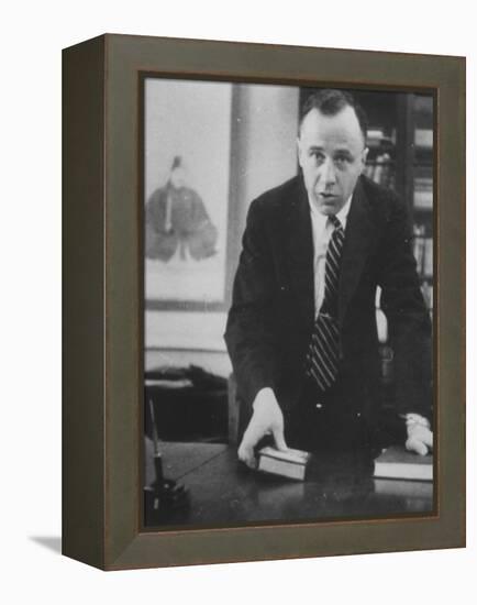 Physicist John A. Wheeler Attending a Meeting-Lisa Larsen-Framed Premier Image Canvas