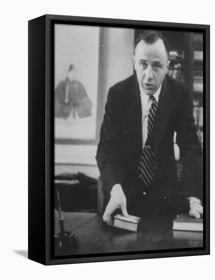 Physicist John A. Wheeler Attending a Meeting-Lisa Larsen-Framed Premier Image Canvas