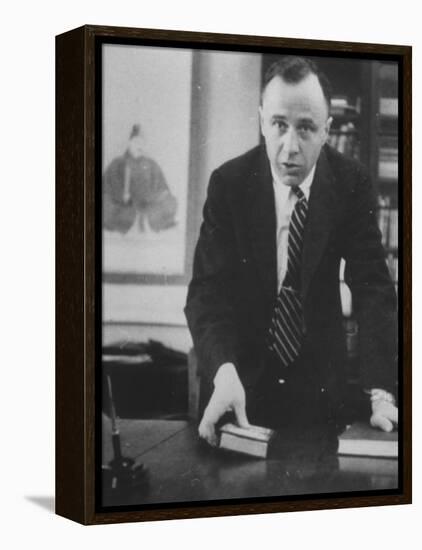 Physicist John A. Wheeler Attending a Meeting-Lisa Larsen-Framed Premier Image Canvas