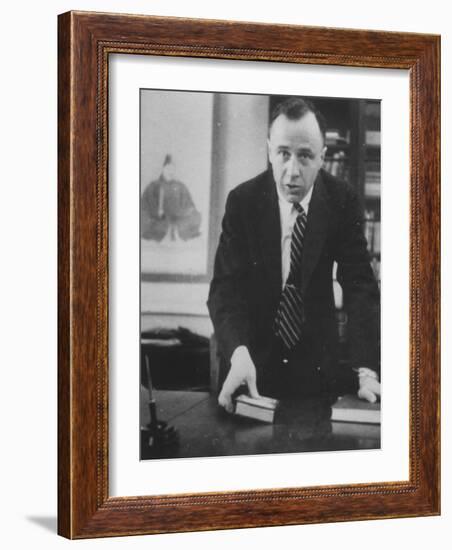 Physicist John A. Wheeler Attending a Meeting-Lisa Larsen-Framed Photographic Print