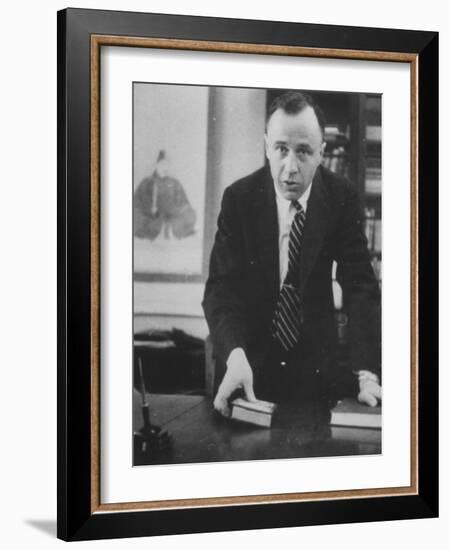 Physicist John A. Wheeler Attending a Meeting-Lisa Larsen-Framed Photographic Print