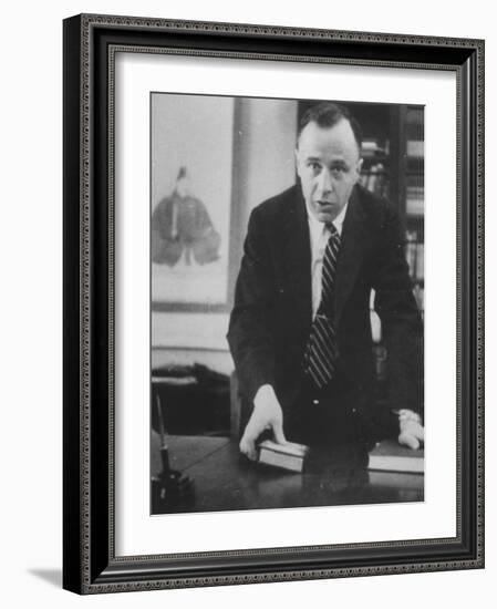 Physicist John A. Wheeler Attending a Meeting-Lisa Larsen-Framed Photographic Print