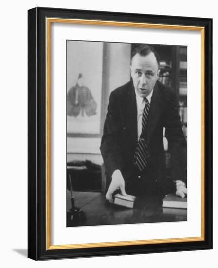 Physicist John A. Wheeler Attending a Meeting-Lisa Larsen-Framed Photographic Print