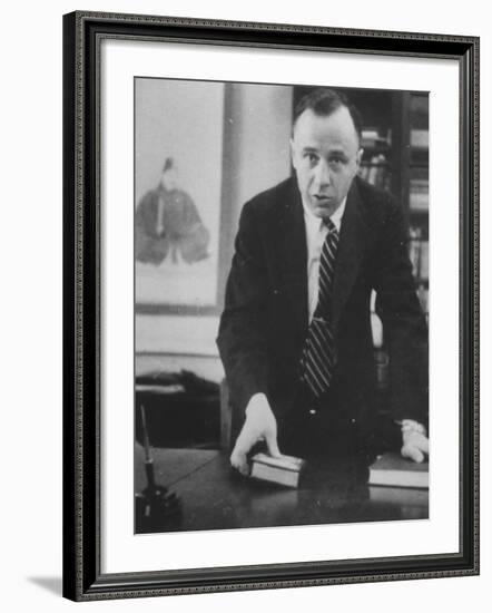 Physicist John A. Wheeler Attending a Meeting-Lisa Larsen-Framed Photographic Print