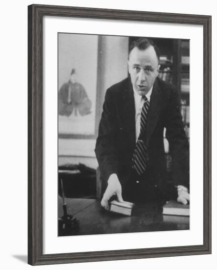 Physicist John A. Wheeler Attending a Meeting-Lisa Larsen-Framed Photographic Print