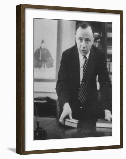 Physicist John A. Wheeler Attending a Meeting-Lisa Larsen-Framed Photographic Print