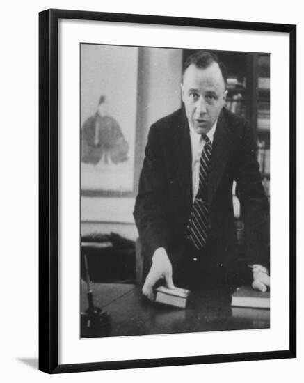 Physicist John A. Wheeler Attending a Meeting-Lisa Larsen-Framed Photographic Print