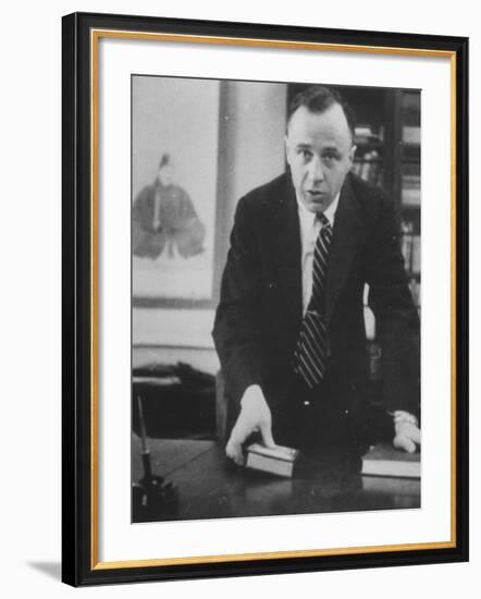 Physicist John A. Wheeler Attending a Meeting-Lisa Larsen-Framed Photographic Print