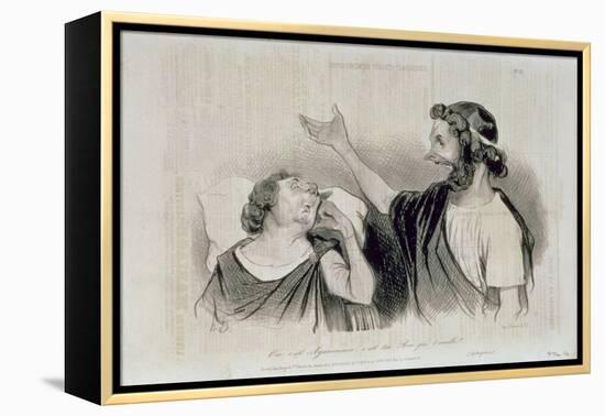 Physiognomy of the Characters of Classical Tragedy; "Yes, it Is Agamemnon Your King Who Awakens…-Honore Daumier-Framed Premier Image Canvas