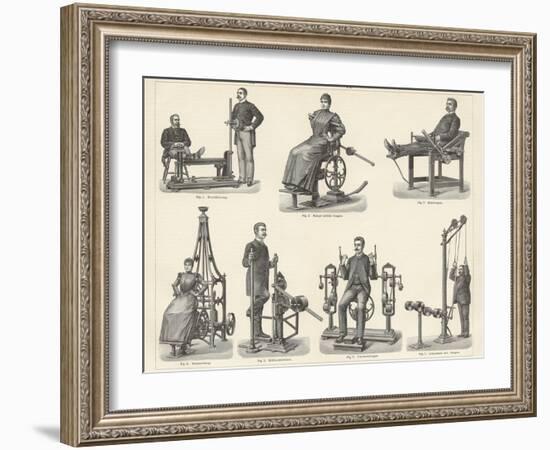 Physiotherapy Book Illustration-null-Framed Giclee Print