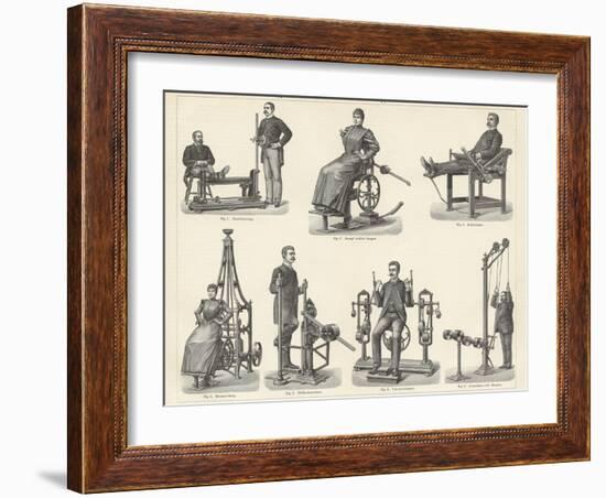 Physiotherapy Book Illustration-null-Framed Giclee Print