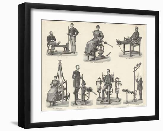 Physiotherapy Book Illustration-null-Framed Giclee Print