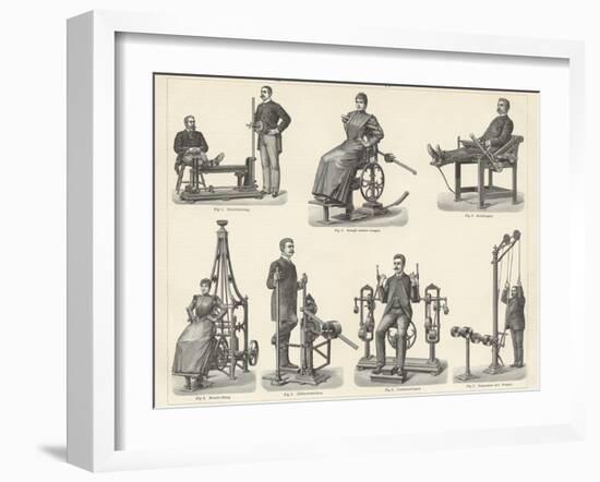 Physiotherapy Book Illustration-null-Framed Giclee Print