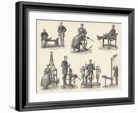 Physiotherapy Book Illustration-null-Framed Giclee Print