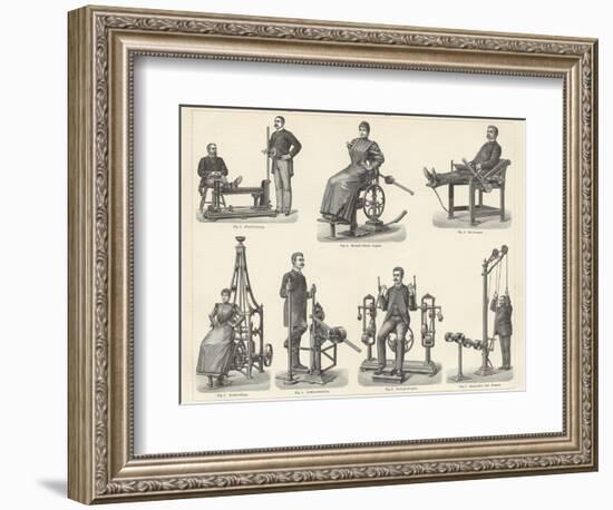 Physiotherapy Book Illustration-null-Framed Giclee Print