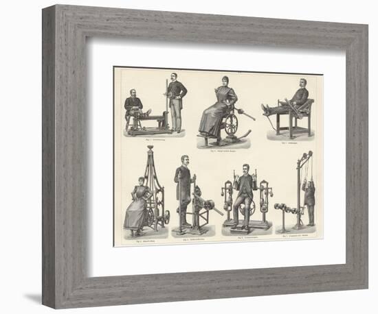 Physiotherapy Book Illustration-null-Framed Giclee Print