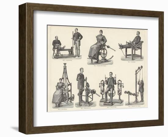 Physiotherapy Book Illustration-null-Framed Giclee Print