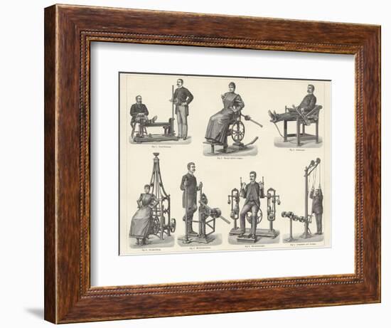 Physiotherapy Book Illustration-null-Framed Giclee Print