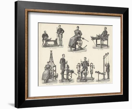 Physiotherapy Book Illustration-null-Framed Giclee Print