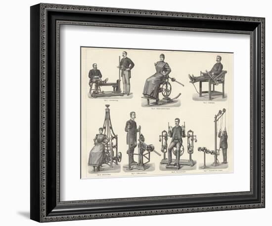 Physiotherapy Book Illustration-null-Framed Giclee Print