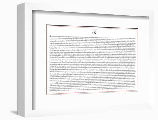 Pi 5000 Digits Math-SM Design-Framed Premium Giclee Print