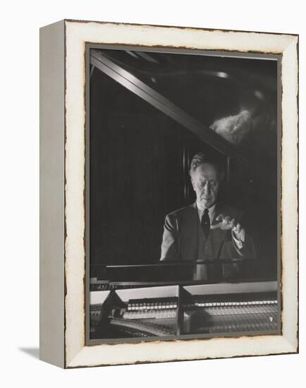 Pianist Arthur Rubenstein at the Piano-Gjon Mili-Framed Premier Image Canvas