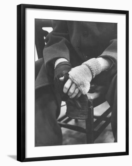 Pianist Glenn Gould in Fingerless Gloves Worn to Keep Hands Supple, Columbia Recording Studio-Gordon Parks-Framed Premium Photographic Print